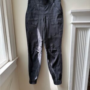 SPANX Charcoal Stretch Twill Cargo Jogger Pants